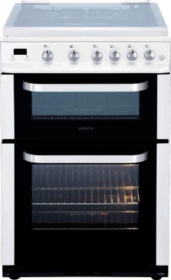 Servis DG60W Double Oven Gas Cooker in White